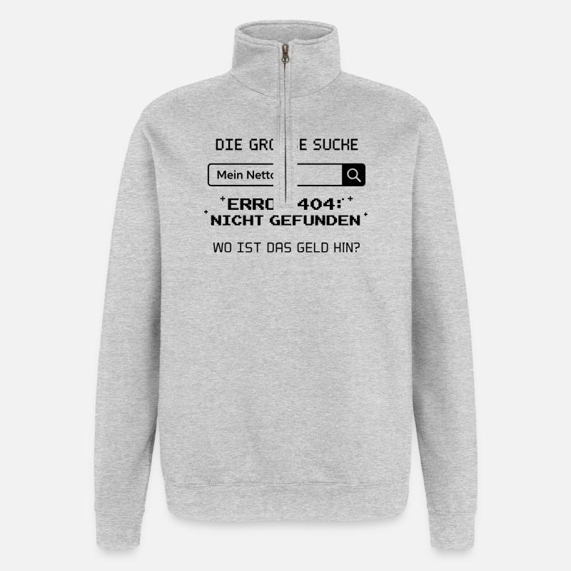 My Net Error 404 - Quarter-Zip Sweatshirt - heather grey
