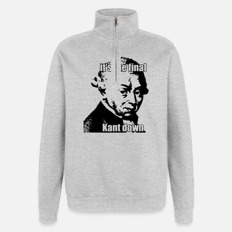 It´s the finale Kant down - Quarter-Zip-Sweatshirt - Grau meliert