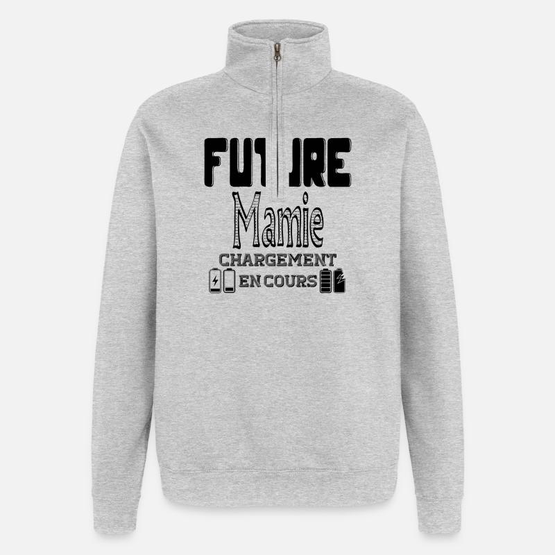 Future Granny Loading In Progress - Quarter-Zip Sweatshirt - heather grey