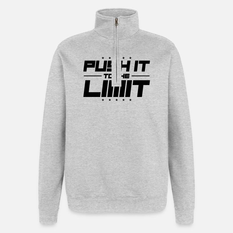 Poussez ça à la limite - Sweat à zip 1/4 - gris chiné