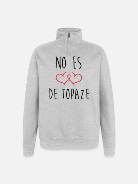 Topaz-Hochzeit 44 Jahre Ehe - Quarter-Zip-Sweatshirt - Grau meliert