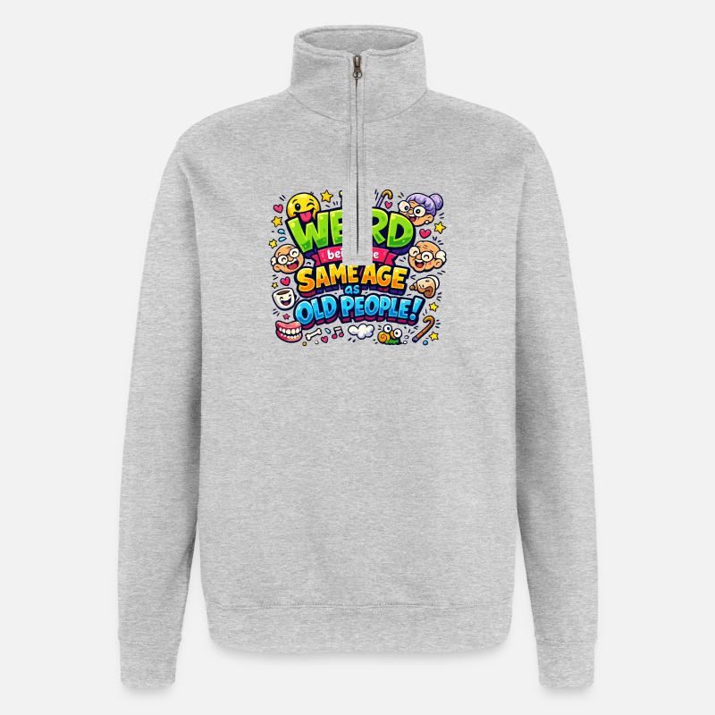 Âge étrange : Même âge - Sweat à zip 1/4 - gris chiné