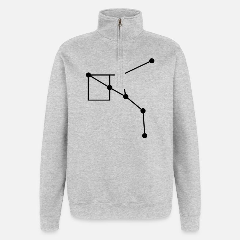 Constellation Geometry Lines - Quarter-Zip Sweatshirt - heather grey