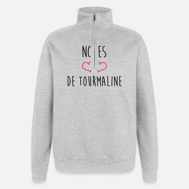 Turmalin-Hochzeit 52 Jahre Ehe - Quarter-Zip-Sweatshirt - Grau meliert