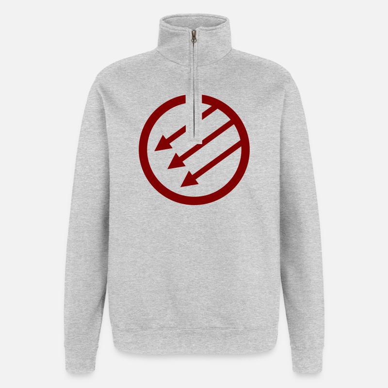 Iron Front / Eiserne Front / Järnfronten - Quarter-Zip Sweatshirt - heather grey