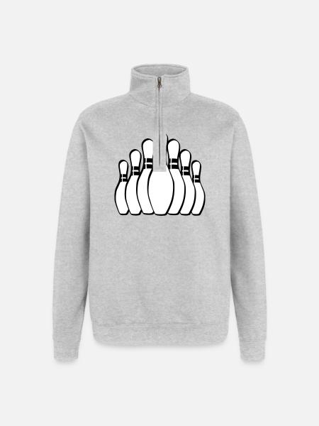 Skittles Bowling Pins Skittles - Quarter-Zip Sweatshirt - heather grey