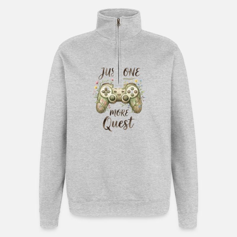 Nur noch eine Quest Botanischer Controller - Quarter-Zip-Sweatshirt - Grau meliert
