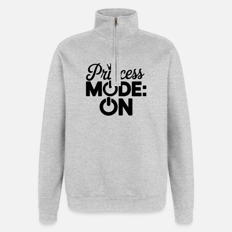 Prinzessin Modus Design - Quarter-Zip-Sweatshirt - Grau meliert