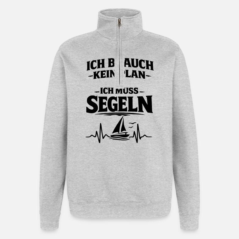 Sailing - Quarter-Zip Sweatshirt - heather grey