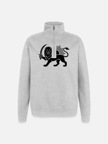Persian Lion Persia Iran - Quarter-Zip Sweatshirt - heather grey