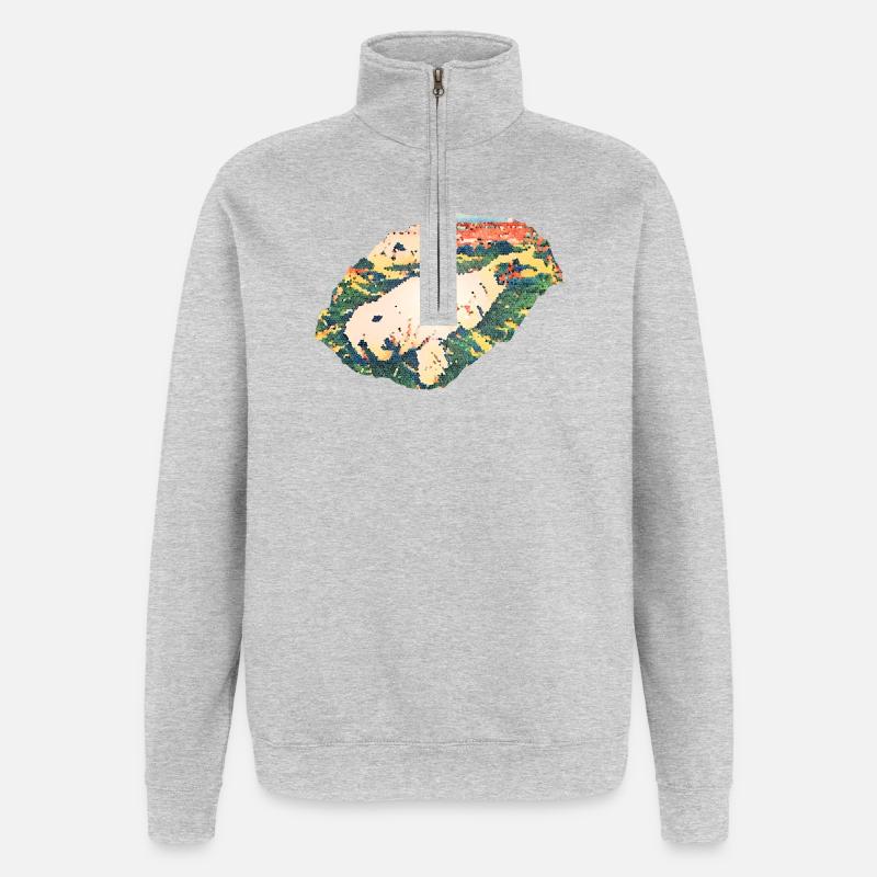 Robbe - Quarter-Zip-Sweatshirt - Grau meliert