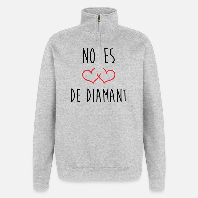 Wedding Anniversary - Diamond Wedding (60 years) - Quarter-Zip Sweatshirt - heather grey