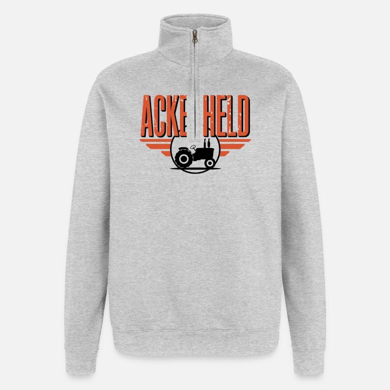Ackerheld Tractor Farmer Farmer Agriculture - Quarter-Zip Sweatshirt - heather grey