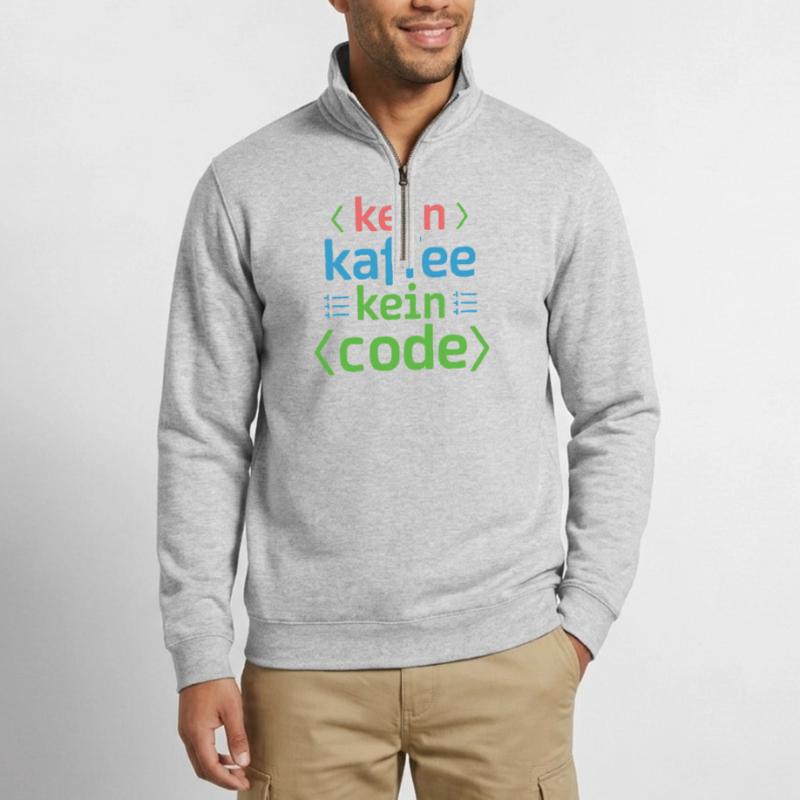 Kein Kaffee Kein Code Programmierer Informatiker Quarter-Zip-Sweatshirt