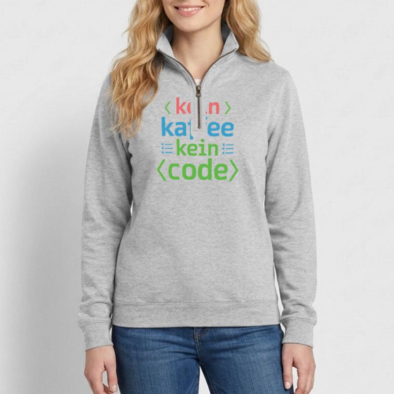 Kein Kaffee Kein Code Programmierer Informatiker Quarter-Zip-Sweatshirt