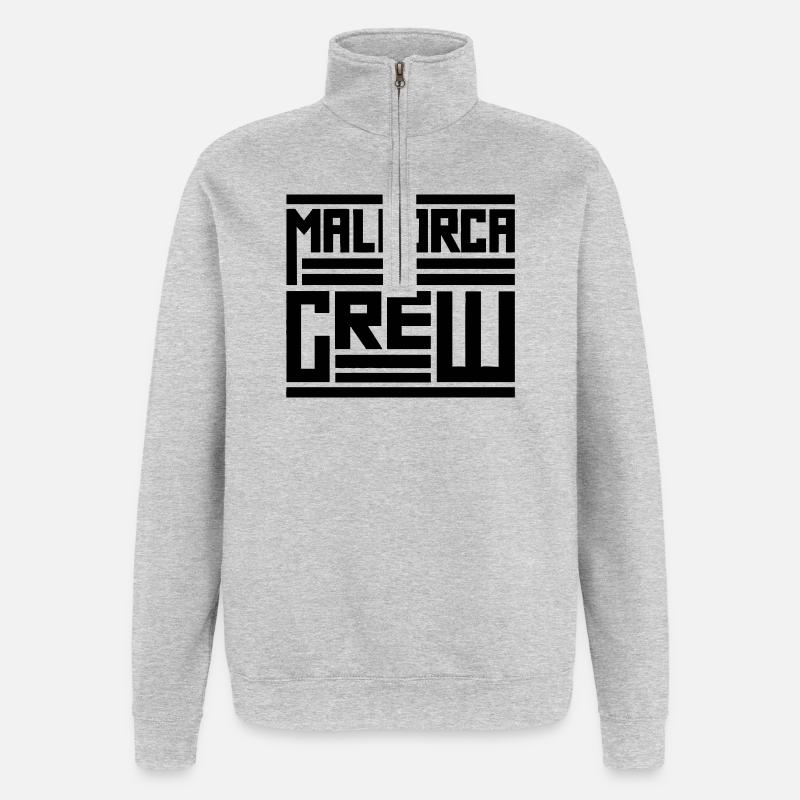 Équipage à Majorque - Sweat à zip 1/4 - gris chiné