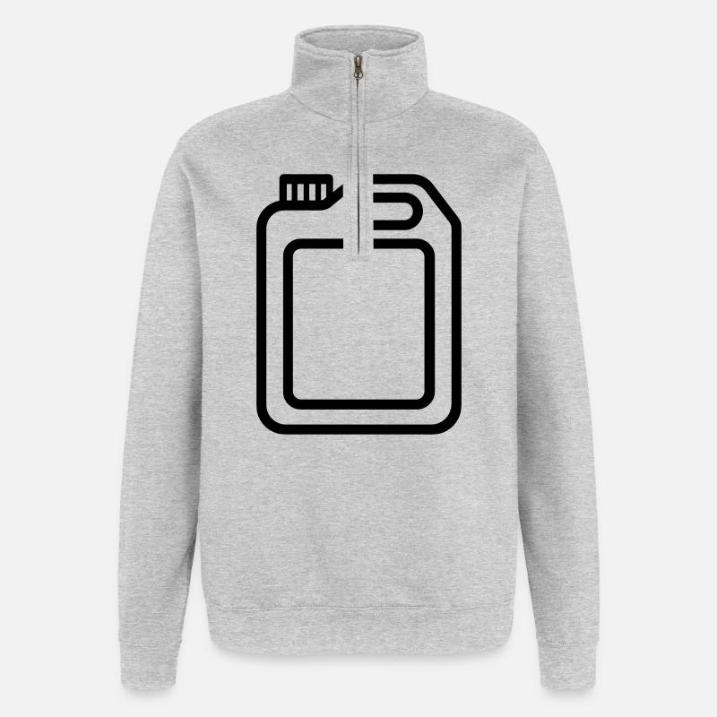 bidon - Sweat à zip 1/4 - gris chiné