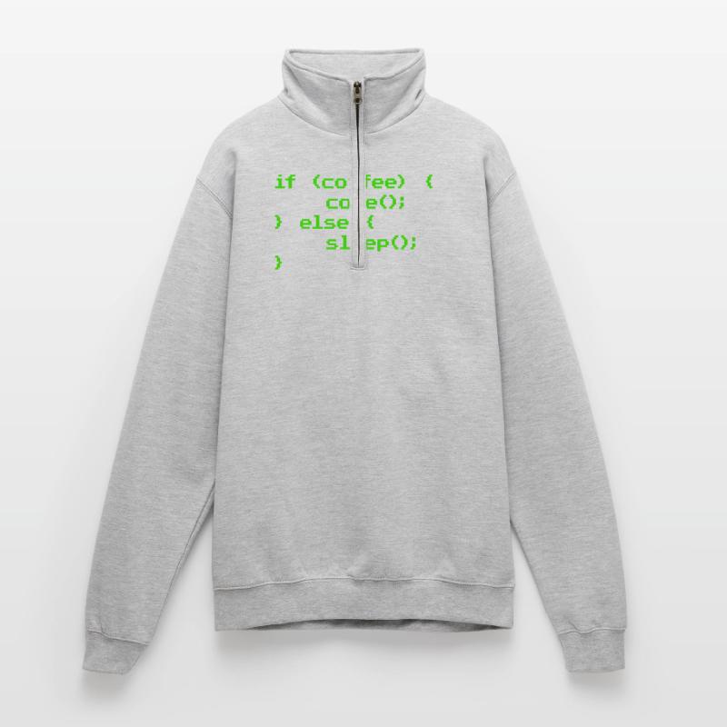 No Coffee No Code Programmer Computer Scientist Quarter-Zip Sweatshirt