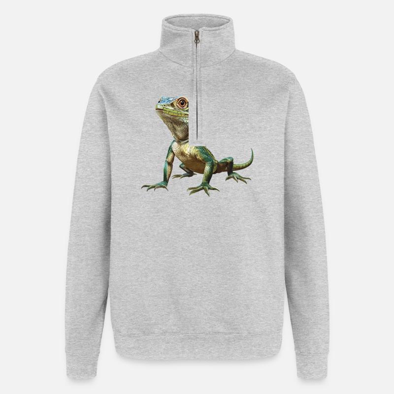 Lizards Lizard - Quarter-Zip Sweatshirt - heather grey