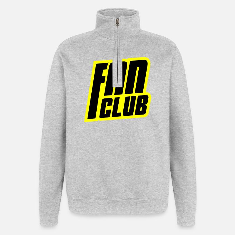Fanklub - Sweatshirt med 1/4 lynlås - grå meleret