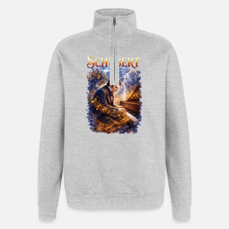 Schubert Piano Magic Tempest - Sweatshirt med 1/4 lynlås - grå meleret