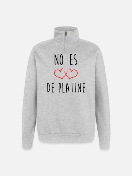Platinum Wedding 70 Years - Quarter-Zip Sweatshirt - heather grey