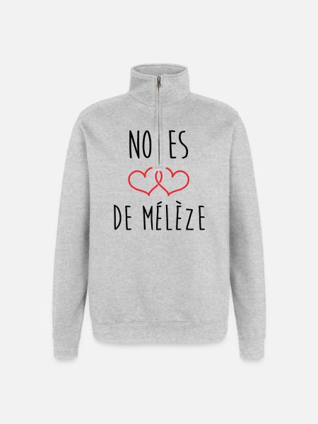 Larch Wedding 69 Jahre Ehe - Quarter-Zip-Sweatshirt - Grau meliert
