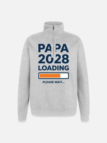 Dad 2028 Loading - Quarter-Zip Sweatshirt - heather grey