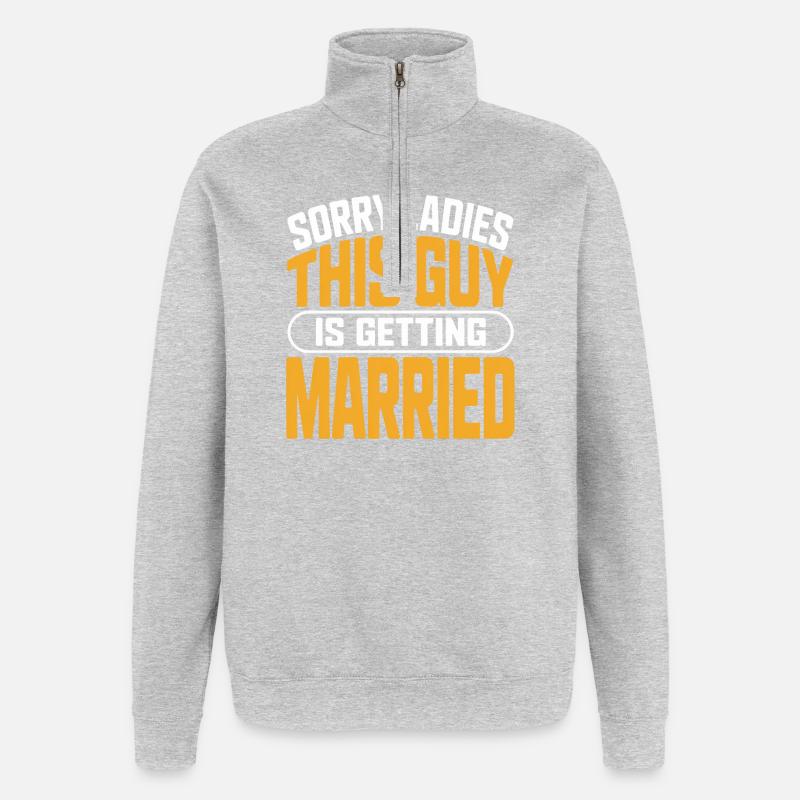 This Guy Is Getting Married - Quarter-Zip Sweatshirt - heather grey