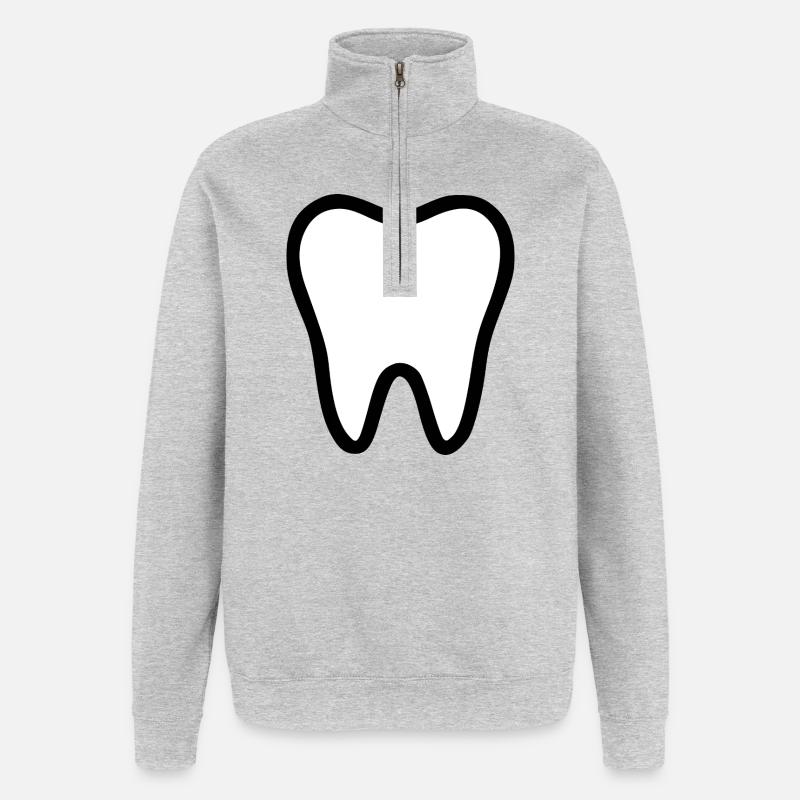 Tooth, Teeth, Dentist Gift - Quarter-Zip Sweatshirt - heather grey