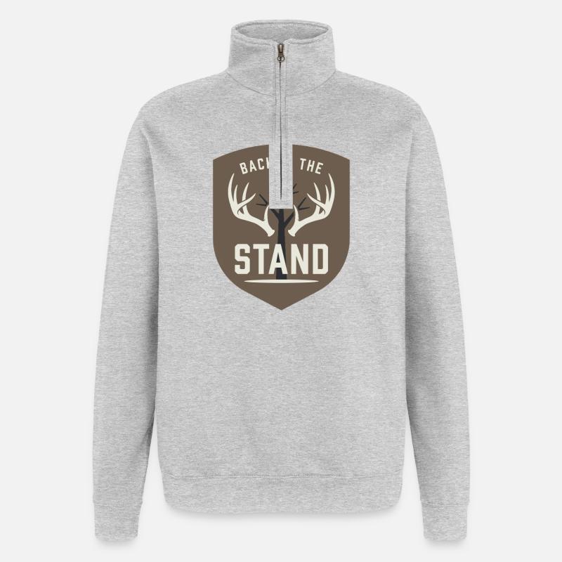White-tailed hunter White-tail hunting Deer hunting - Quarter-Zip Sweatshirt - heather grey