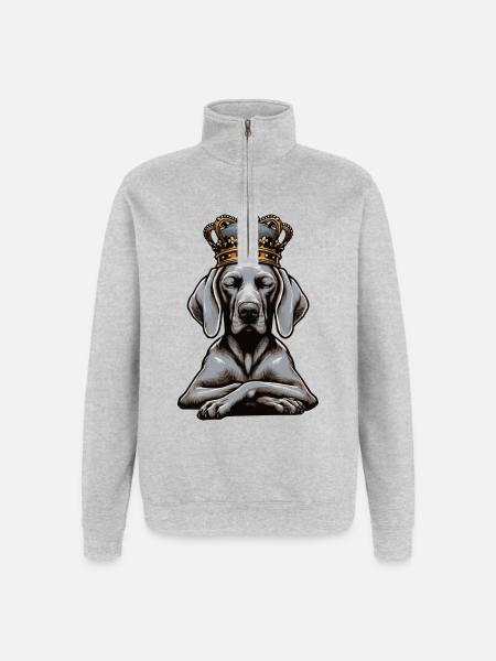 Weimaraner Weimaraner Lovers Weimaraner Keeper - Quarter-Zip Sweatshirt - heather grey