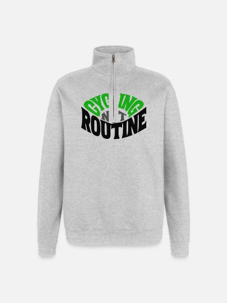 CYCLING ROUTINE - Quarter-Zip-Sweatshirt - Grau meliert