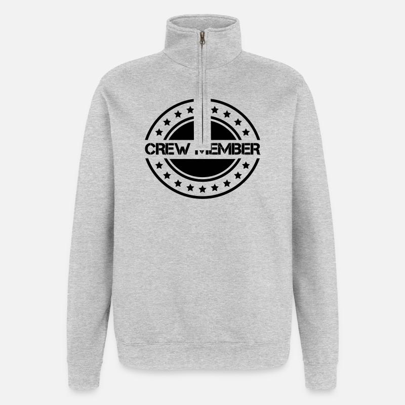 crew_member_sterne - Quarter-Zip Sweatshirt - heather grey
