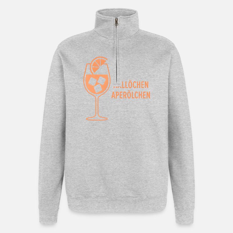 Hallöchen Aperölchen Party Spritz Gift Idea - Quarter-Zip Sweatshirt - heather grey