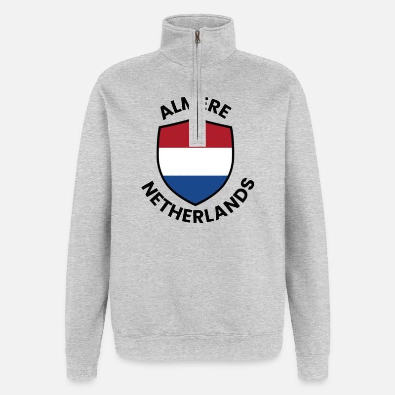 Almere Shield Netherlands - Quarter-Zip Sweatshirt - heather grey