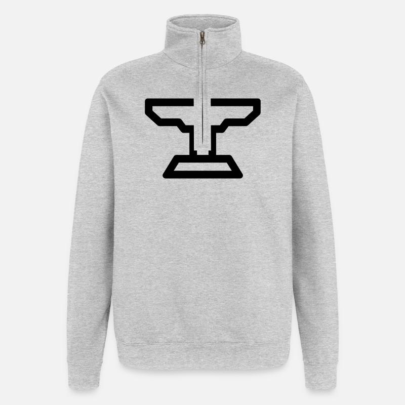 Amboss - Quarter-Zip-Sweatshirt - Grau meliert