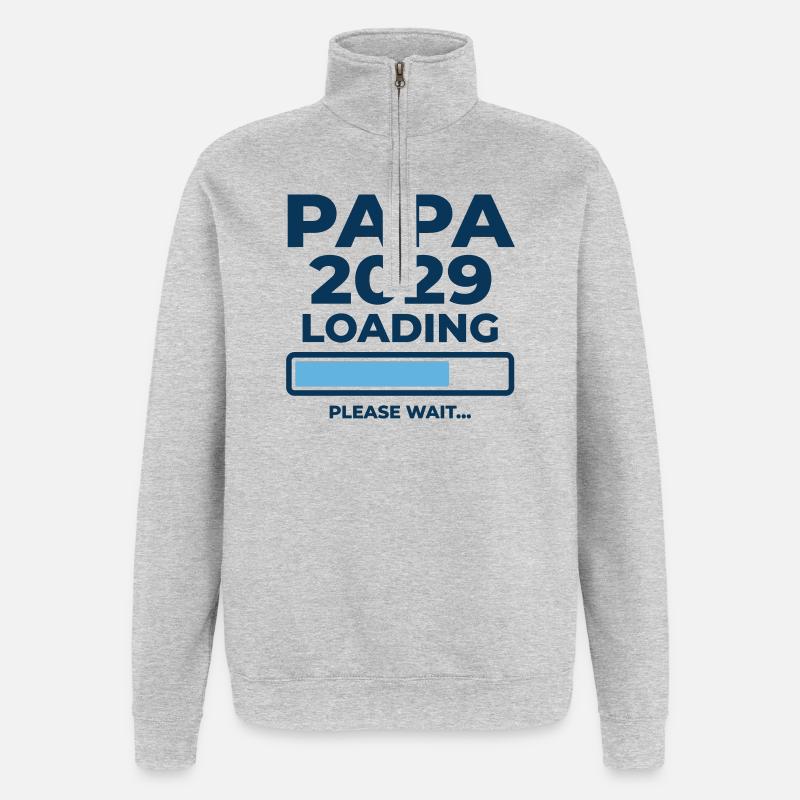 Darons zukünftiger Vater 2029 Progressive Loading - Quarter-Zip-Sweatshirt - Grau meliert