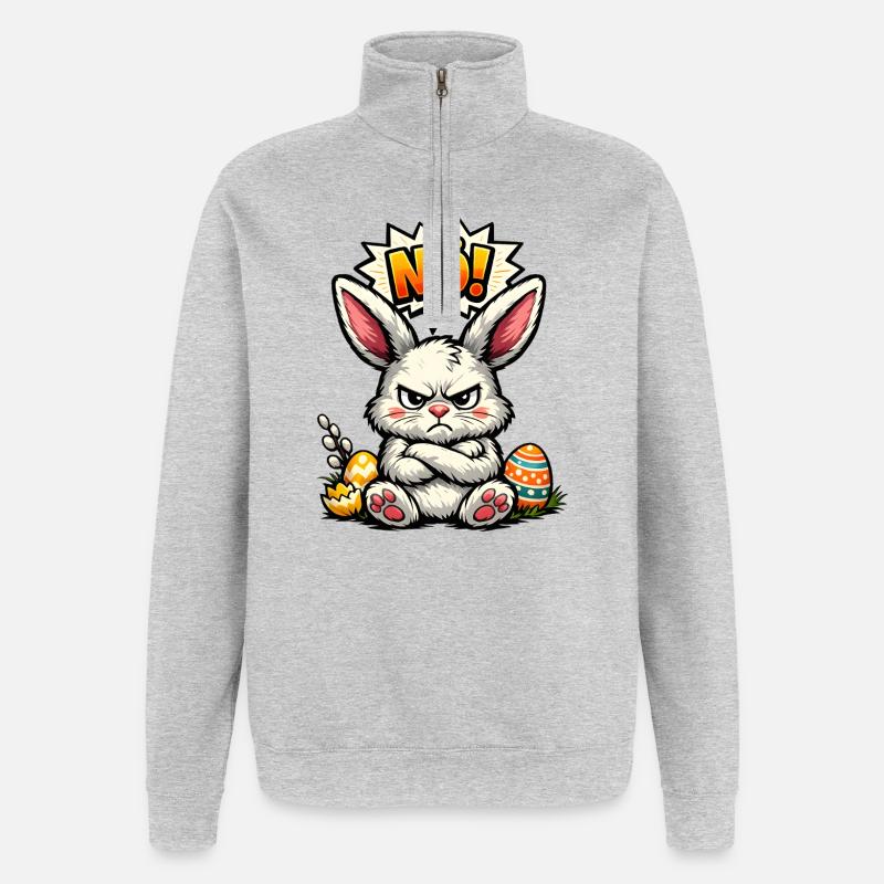 Lower Austrian Bunny Easter Gift - Quarter-Zip Sweatshirt - heather grey