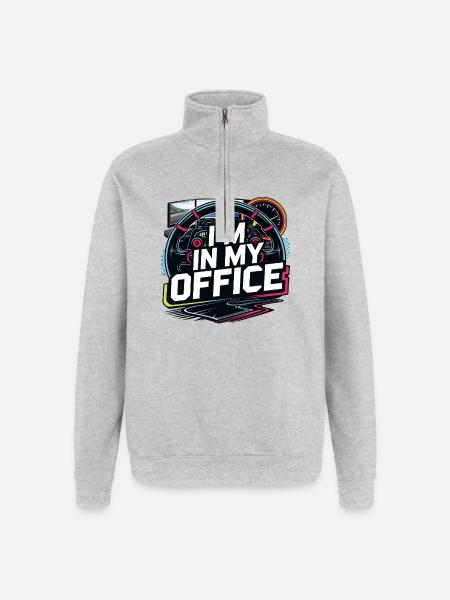 I'm in my office - Quarter-Zip Sweatshirt - heather grey