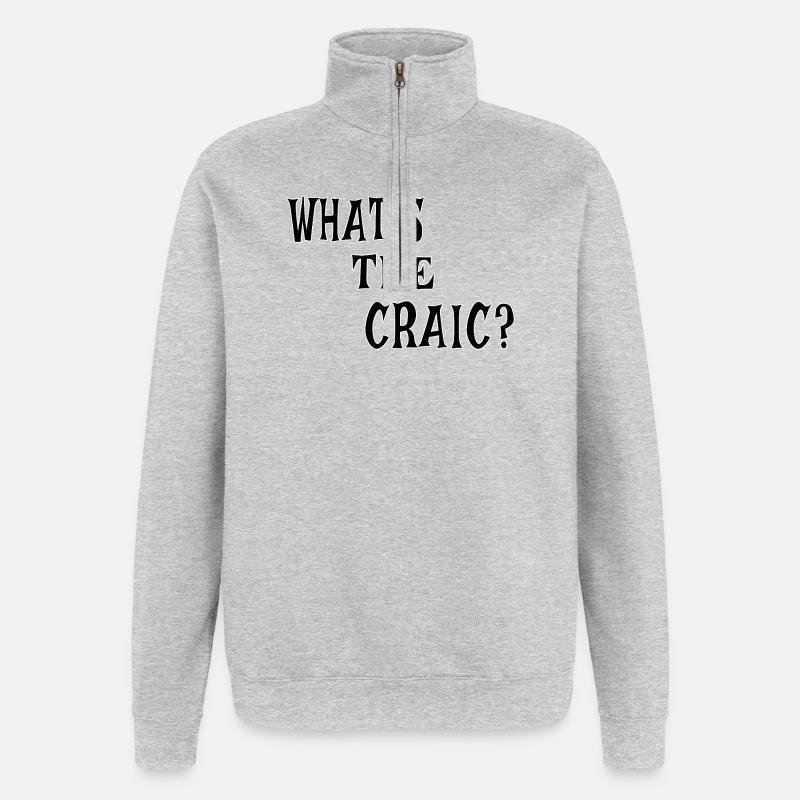 C’est quoi le délire ? – Argot irlandais - Sweat à zip 1/4 - gris chiné