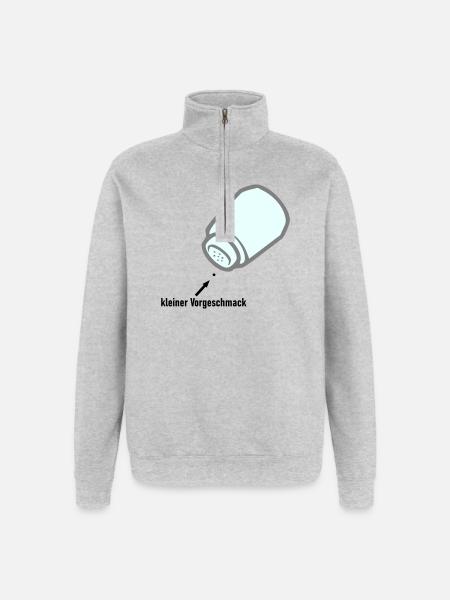 kleiner Vorgeschmack - Quarter-Zip-Sweatshirt - Grau meliert
