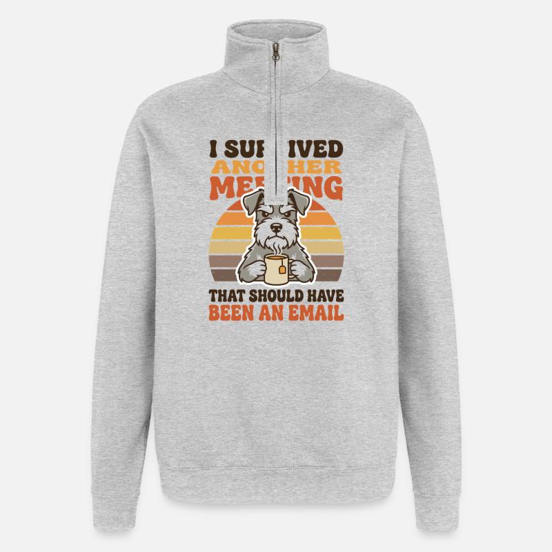 Survived Another Meeting Should’ve Been Email - Quarter-Zip Sweatshirt - heather grey