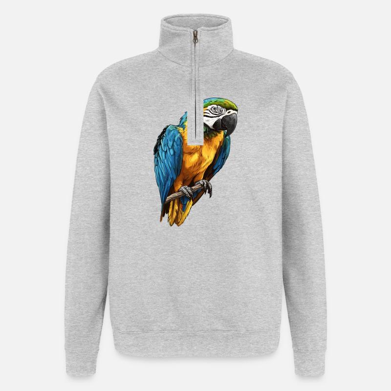 Macaw's Era - Quarter-Zip Sweatshirt - heather grey