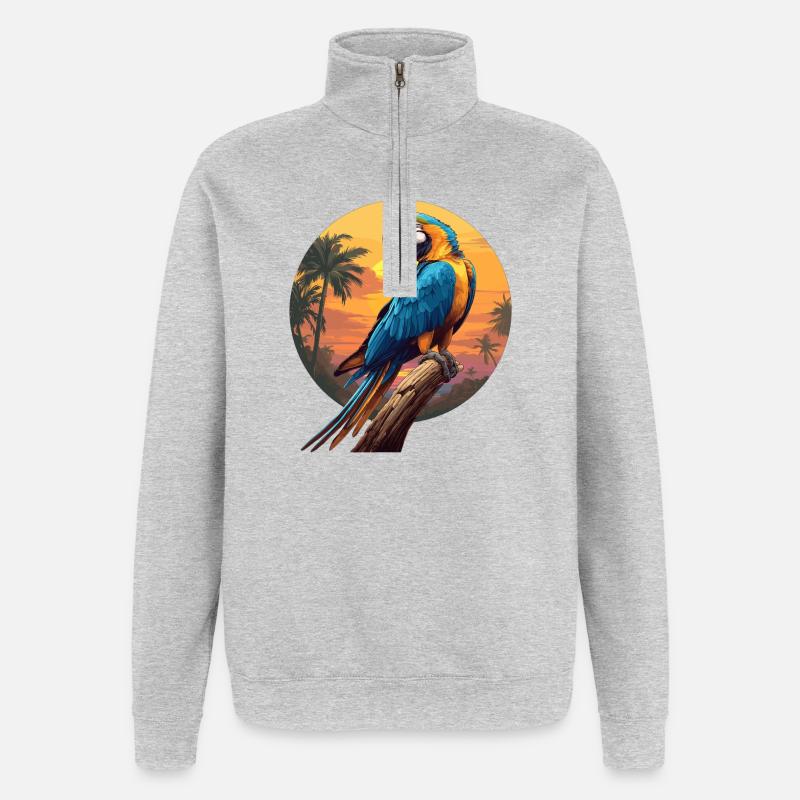 Aras Ara - Quarter-Zip-Sweatshirt - Grau meliert