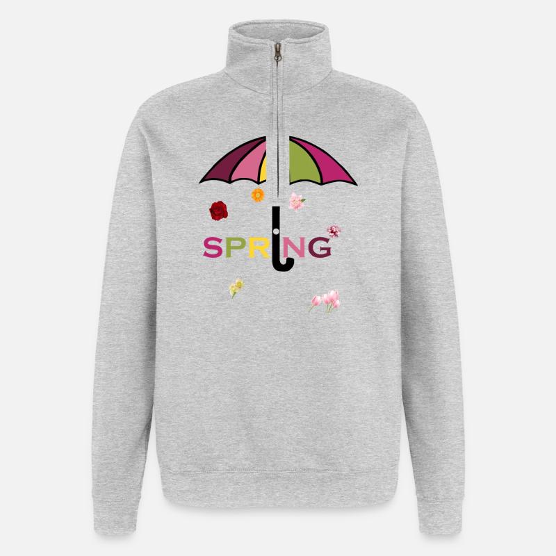 Spring-02 - Quarter-Zip Sweatshirt - heather grey