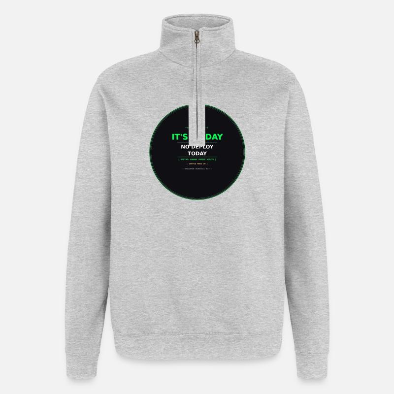 It's Friday – No Deploy Today - Quarter-Zip Sweatshirt - heather grey