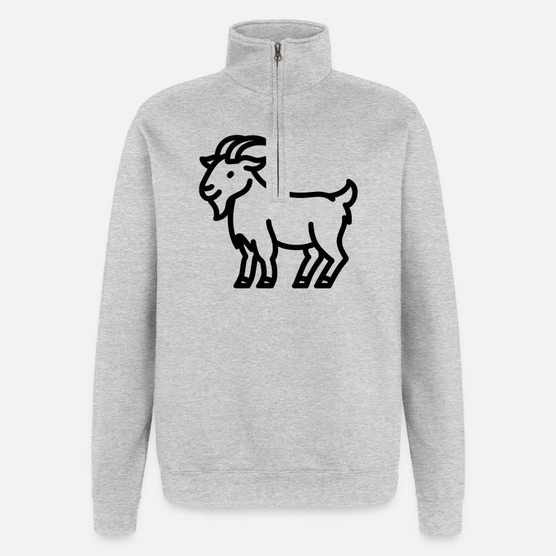 goat - Quarter-Zip Sweatshirt - heather grey