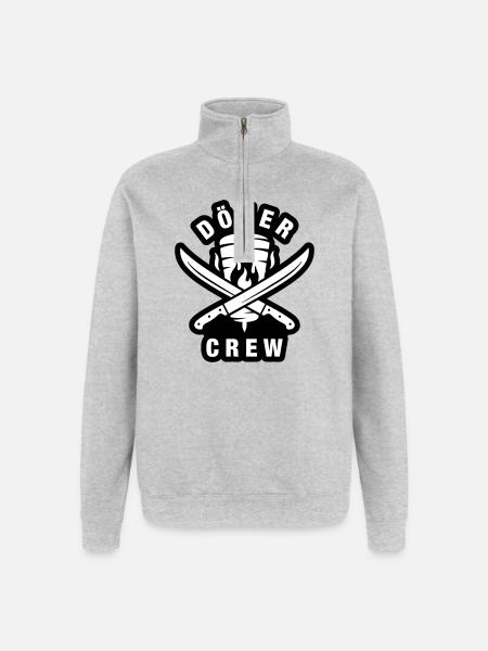 Döner Crew - Quarter-Zip-Sweatshirt - Grau meliert