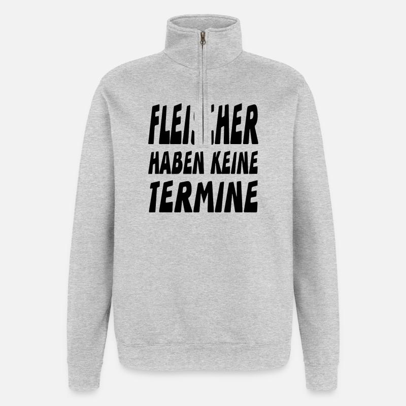 Fleischer - Quarter-Zip-Sweatshirt - Grau meliert